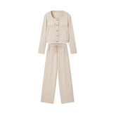 Women's Elegant Square Neck Knitted Suit